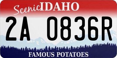 ID license plate 2A0836R