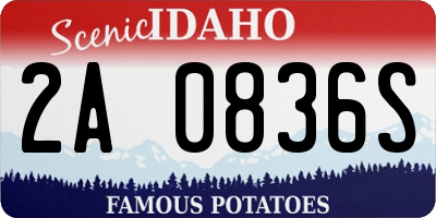 ID license plate 2A0836S