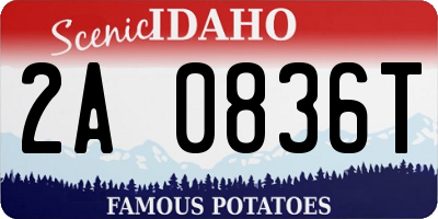 ID license plate 2A0836T