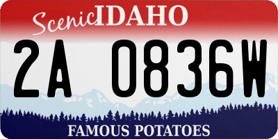 ID license plate 2A0836W