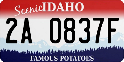 ID license plate 2A0837F
