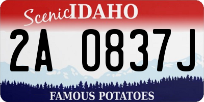 ID license plate 2A0837J