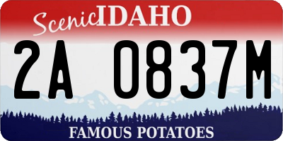 ID license plate 2A0837M
