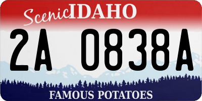 ID license plate 2A0838A