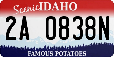 ID license plate 2A0838N