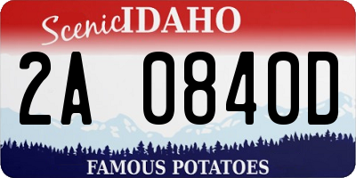 ID license plate 2A0840D