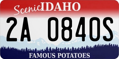 ID license plate 2A0840S