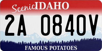ID license plate 2A0840V