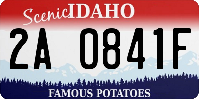 ID license plate 2A0841F