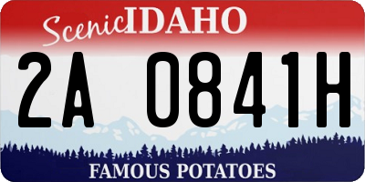 ID license plate 2A0841H