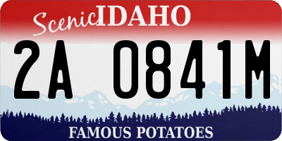 ID license plate 2A0841M