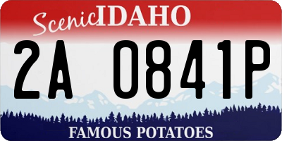 ID license plate 2A0841P