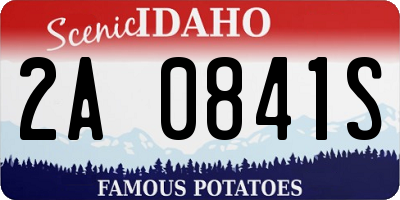 ID license plate 2A0841S