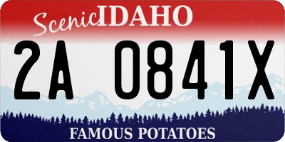 ID license plate 2A0841X
