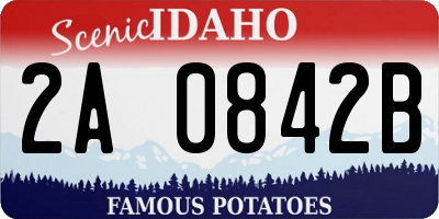 ID license plate 2A0842B