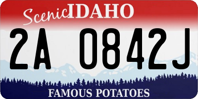ID license plate 2A0842J