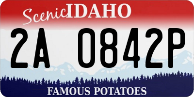 ID license plate 2A0842P