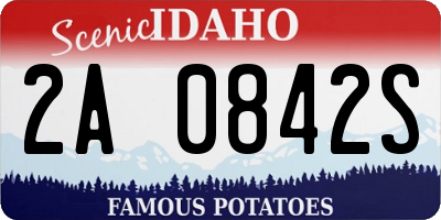 ID license plate 2A0842S