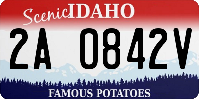 ID license plate 2A0842V
