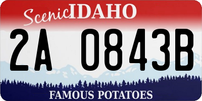 ID license plate 2A0843B