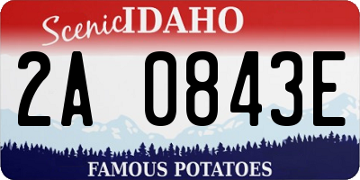 ID license plate 2A0843E