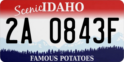 ID license plate 2A0843F