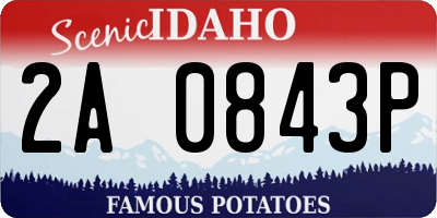 ID license plate 2A0843P
