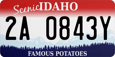ID license plate 2A0843Y