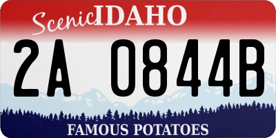 ID license plate 2A0844B