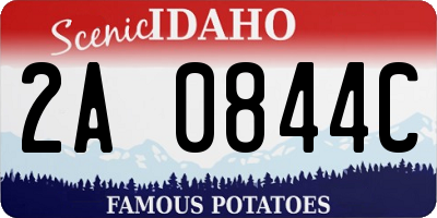 ID license plate 2A0844C