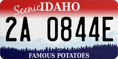ID license plate 2A0844E