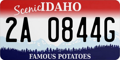 ID license plate 2A0844G