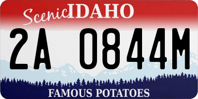 ID license plate 2A0844M