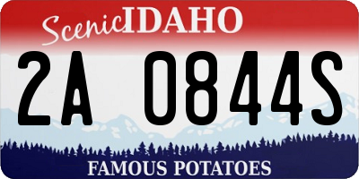 ID license plate 2A0844S