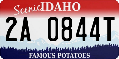 ID license plate 2A0844T