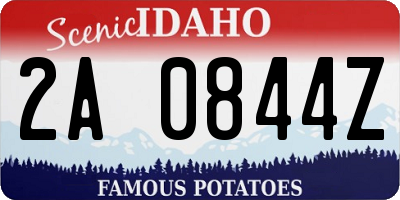 ID license plate 2A0844Z