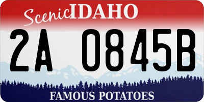 ID license plate 2A0845B