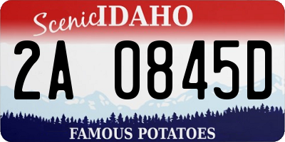 ID license plate 2A0845D