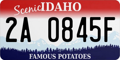 ID license plate 2A0845F