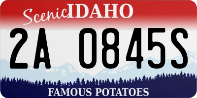 ID license plate 2A0845S