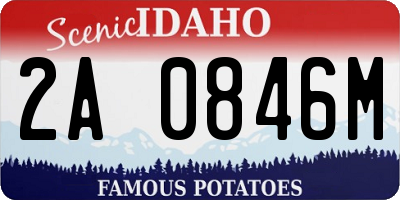 ID license plate 2A0846M