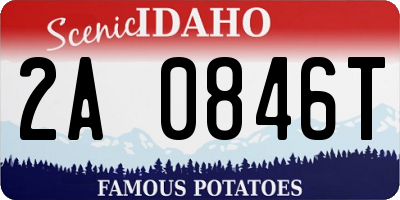 ID license plate 2A0846T
