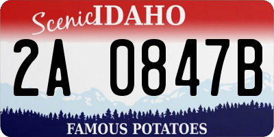 ID license plate 2A0847B