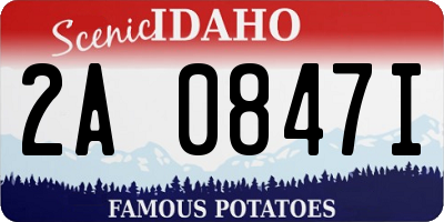 ID license plate 2A0847I