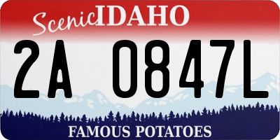 ID license plate 2A0847L