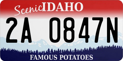 ID license plate 2A0847N