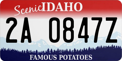 ID license plate 2A0847Z