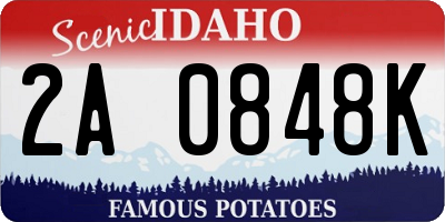 ID license plate 2A0848K
