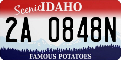 ID license plate 2A0848N