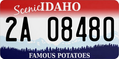 ID license plate 2A0848O